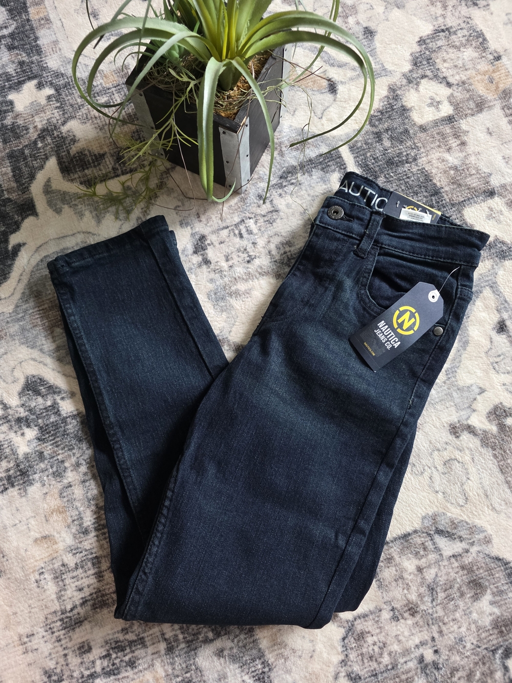 Nautica Boys' Classic Fit Straight Leg Denim Jeans, 5-Pocket Style